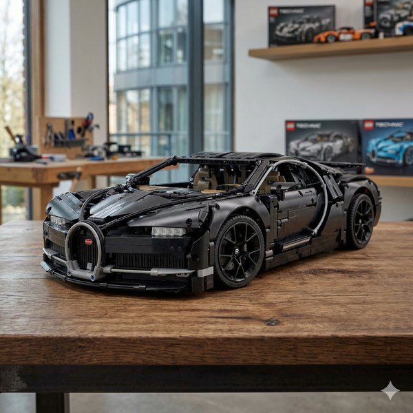 Bugatti La Voiture Noire in bricks: 4688 pieces of pure joy (ultra-realistic 1:8 scale model)
