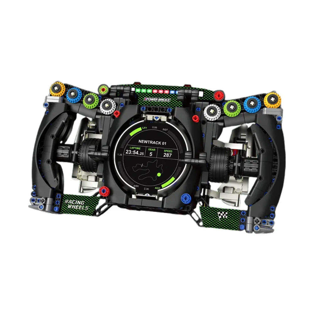 Volant F1 Racing en briques - Vue principale écran digital | TrackBricks