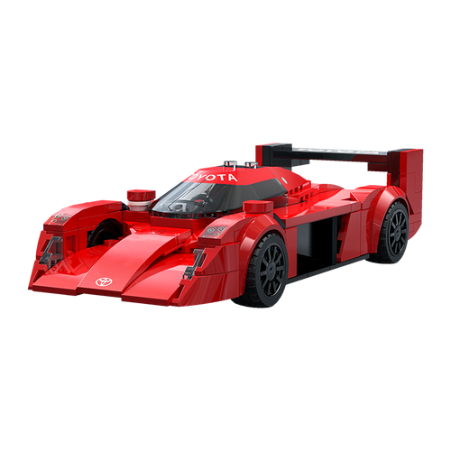 Toyota GT-ONE en briques 1:24 – vue trois-quarts avant avec livrée de course