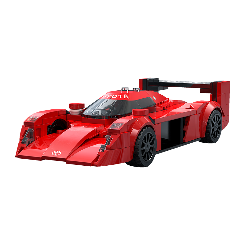 Toyota GT-ONE en briques 1:24 – vue trois-quarts avant avec livrée de course
