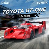 Toyota GT-ONE en briques 1:24 – vue de face avec phares et carénage avant