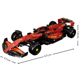 F1 Formula Car Rouge en briques 1:8 – vue plongeante montrant le châssis complet