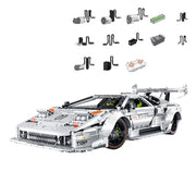 Maquette Lamborghini LP5000 en briques 1:8 - Détails moteur | TrackBricks