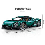 Détail Alfa Romeo supercar en briques 1:8 GULY