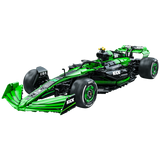 Formule 1 CaDA en briques vue avant - monoplace verte et noire détaillée échelle 1:8