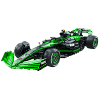 Formule 1 CaDA en briques vue avant - monoplace verte et noire détaillée échelle 1:8