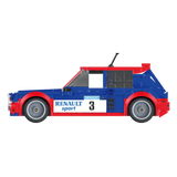Vue de côté Renault 5 Maxi Turbo en briques CaDA