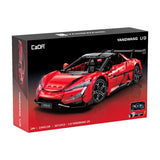 Maquette BYD YangWang U9 en briques 1:8 - Vue de dessus | TrackBricks