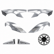 Panneaux carrosserie Widebody détachables et jante détaillée
