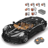 Détail carrosserie Bugatti La Voiture Noire en briques Mould King