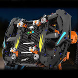 Volant McLaren F1 en briques - Vue arrière boutons et palettes | TrackBricks