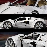 Lamborghini Countach en briques 1:8 – vue de face avec prises d'air et phares escamotables
