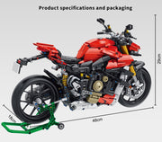 Ducati Superleggera V4 en briques 1:5 - Détails moteur V4 et échappement | TrackBricks