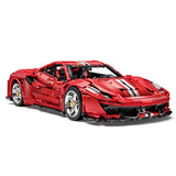Ferrari 488 Pista en briques 1:8 détail moteur V8 biturbo