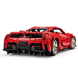 Ferrari 488 Pista en briques 1:8 vue arrière - Aileron et diffuseur