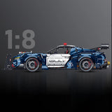 Ford Mustang Police Custom Edition échelle 1:8 — vue de profil avec détails aérodynamiques