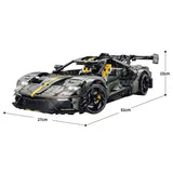 Ford GT Mansory en briques 1:8 – Boîte et pièces du set 3402 pièces