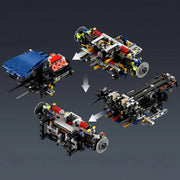 Ferrari F80 en briques 1:8 – vue de face avec phares LED et capot plongeant