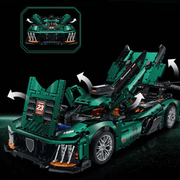 Peugeot Le Mans en briques 1:8 – vue du dessus montrant l'aérodynamique du toit