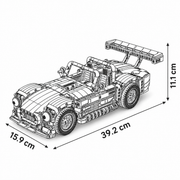 American V8 Roadster — Mould King 13215 — Dimensions