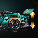 Aston Martin Vulcan en briques 1:8 – vue du dessus montrant le toit et les entrées d'air