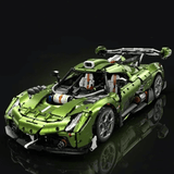 Koenigsegg en briques 1:8 – vue de profil avec portes dièdres et jantes détaillées