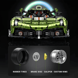 Koenigsegg en briques 1:8 – vue trois-quarts arrière montrant l'échappement