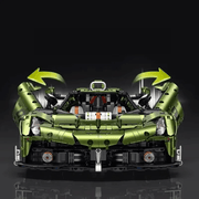 Koenigsegg en briques 1:8 – gros plan sur le moteur twin-turbo détaillé