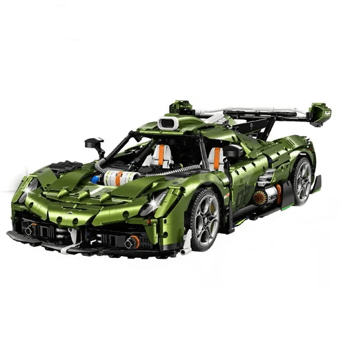 Koenigsegg en briques 1:8 – vue trois-quarts avant montrant le capot et les phares