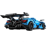 Hypercar V12 Apollo en briques 1:8 vue arrière - Aileron et diffuseur