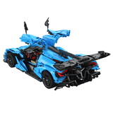 Hypercar V12 Apollo en briques 1:8 vue trois-quarts - Aérodynamique